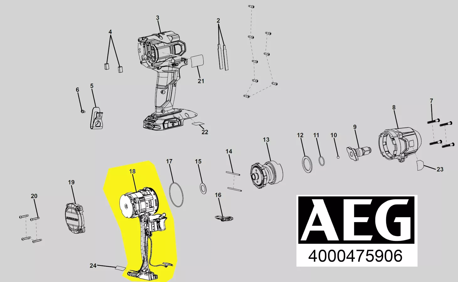 Moteur réf. 4931480795 AEG